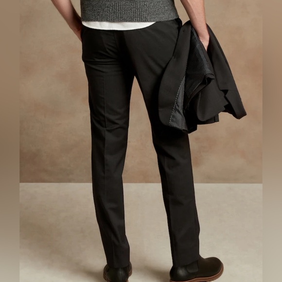 Banana Republic modern slim wool pants in charcoal - Picture 3 of 3